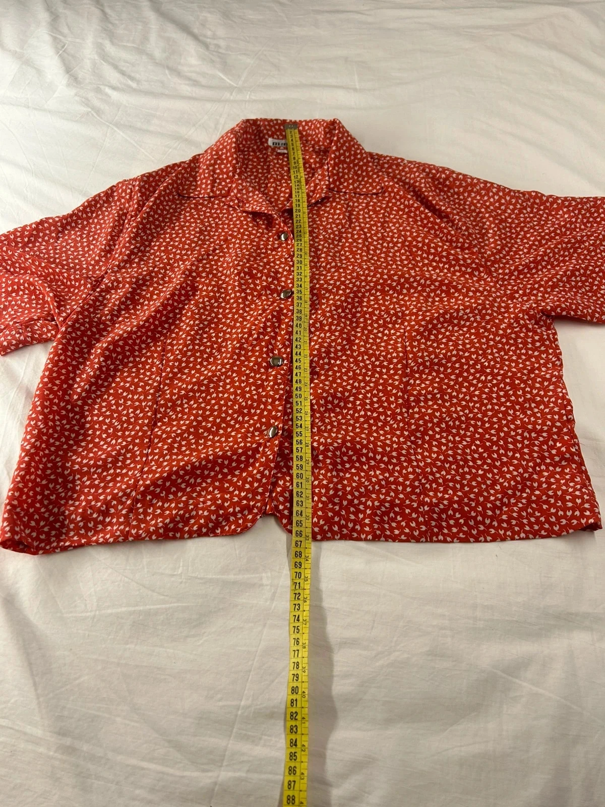 Rode vintage mana blouse met witte patronen – photo 9